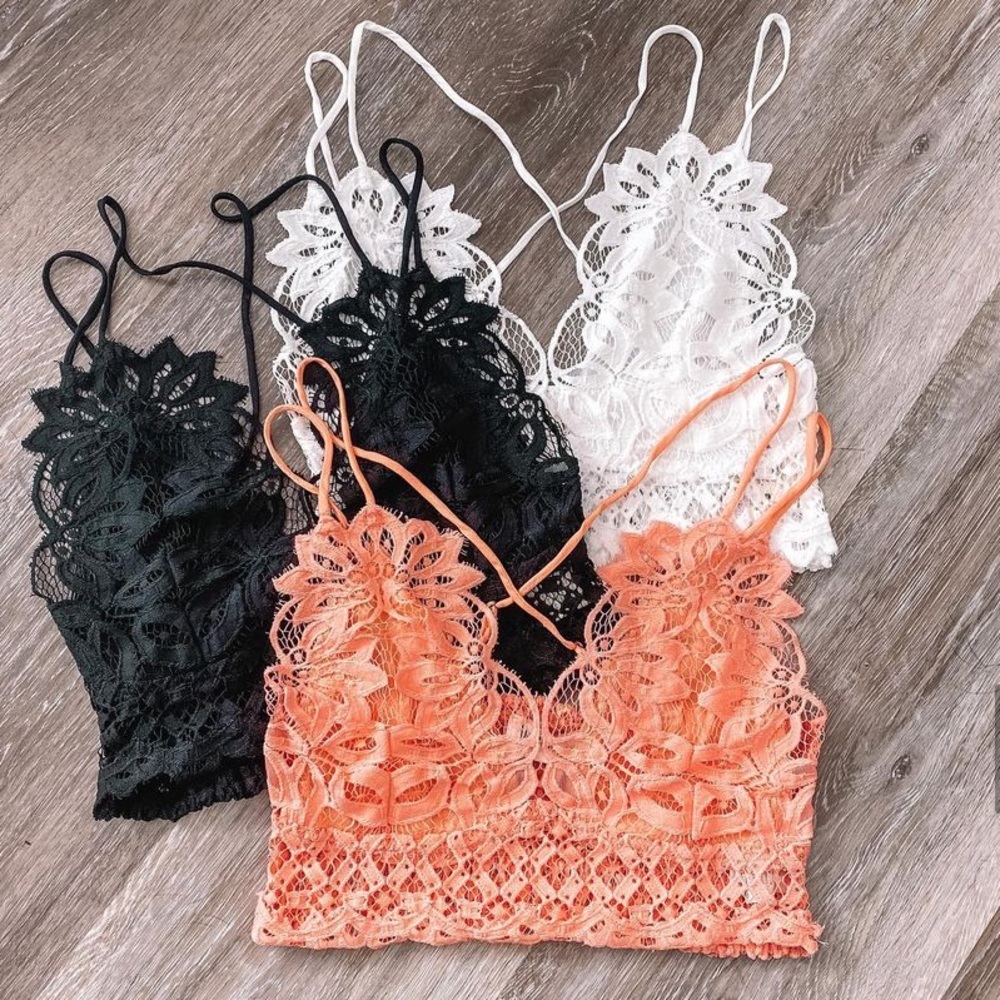 White lace bralette